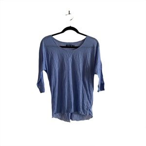 PrAna Sheer Lightweight Casual 3/4 Sleeve Fitted Blouse Top Athleisure Size XS